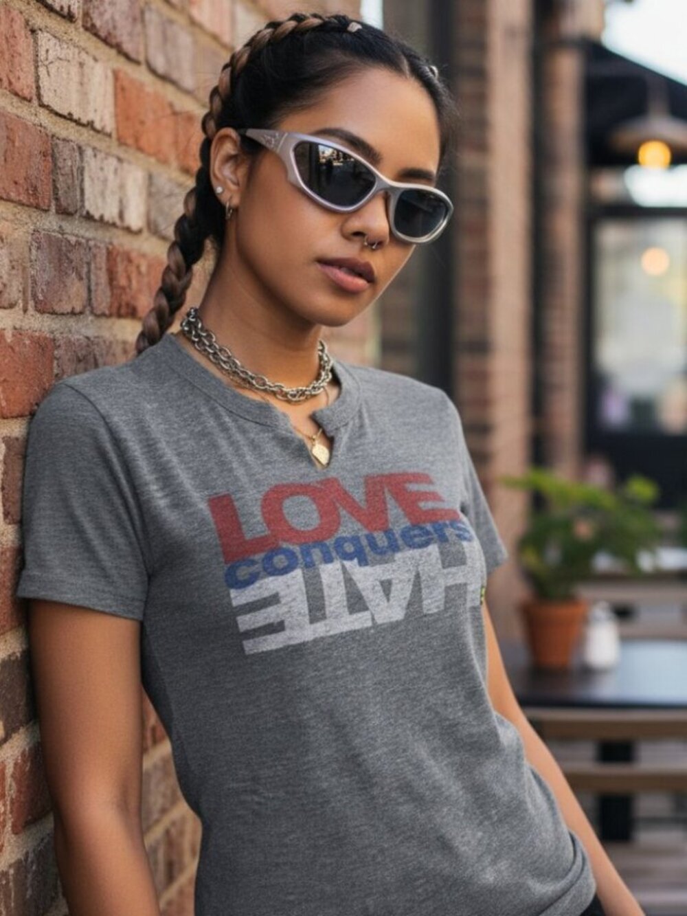 LOVE CONQUERS HATE Pride Tee S Human Rights Campaign HRC LGBTQ Graphic Shirt